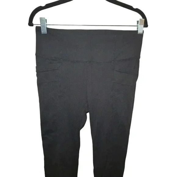 Athleta Metro Skinny Pants Womens MT Black Knit Yoga Athletic Legging EUC - Picture 8 of 16